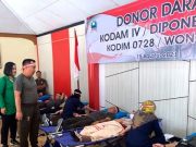 Kodim 0728 Wonogiri Menggelar Baksos Donor Darah Massal