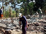 Ketiduran, Api Tungku Berkobar Memusnahkan Rumah Beserta Isinya