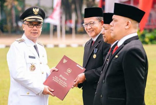Di Bawah Hujan Gerimis Peringatan HUT Kemerdekaan Ke-78 RI Dilaksanakan di Kota Magelang