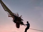 Terbang Bersama Naga Train di Kite Show Festival Layang-Layang Sungging Prabangkara