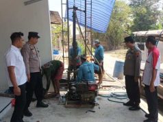 Atasi Kekeringan, Polres Kudus Bantu Pembuatan Sumur Bor untuk Warga