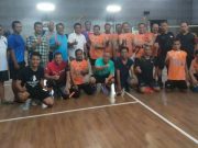 Tim Bulu Tangkis Siwo PWI Jateng Mabar dengan Kanwil Bea Cukai