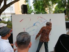 Melukis On The Spot di UIN Suka, Wujud Ekspresi pada Nila Keadaban dan Cinta Bangsa