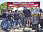 Jelang Pilkades Serentak, Polres Tegal Gelar Simulasi Sispamkota