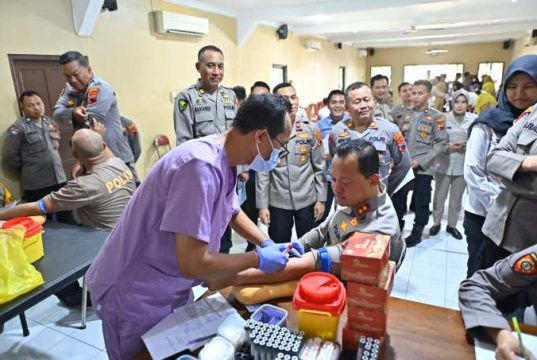 Polres Jepara Gelar Screening Kesehatan, Pastikan Kondisi Personel Prima Jelang Pemilu