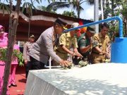 Polres Wonogiri Bantu Sumur Bor Dilengkapi Mesin Pompa Air