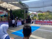 Sat Lantas Grobogan Gelar Deklarasi Tertib Berlalu Lintas dan Jelaskan 4 Faktor Penyebab Kecelakaan kepada Para Siswa dan Perwakilan Guru