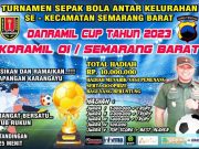 Komandan Koramil 01 Kodim 0733 Gelar Turnamen Sepak Bola Antarkelurahan Se-Kecamatan Semarang Barat