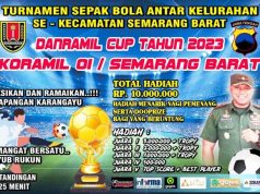 Komandan Koramil 01 Kodim 0733 Gelar Turnamen Sepak Bola Antarkelurahan Se-Kecamatan Semarang Barat