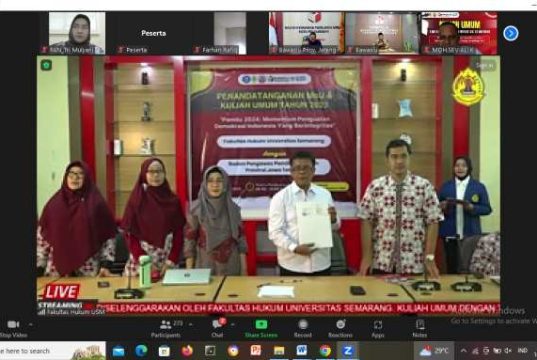 FH USM Jalin Kerja Sama dengan Bawaslu Jateng dan Bawaslu Kota Semarang