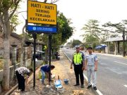 Menyongsong Natal dan Tahun Baru, di Titik Black Spot Dipasangi Rambu