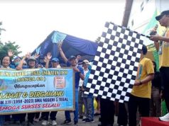 Ribuan Peserta Ikuti Jalan Sehat Lustrum XIII SMAN 1 Kota Tegal