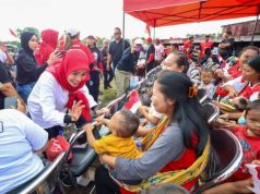 Senam Bersama warga Bandarharjo, Atikoh Ganjar Cerita Dicurhati Baliho yang Malam DIpasang Paginya Hilang