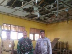 Atap SD Negeri 2 Ketangirejo Godong Ambrol Diterjang Angin Kencang