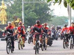 Gowes Bareng Bersama Kapolres, Menempuh Rute Wonogiri-Solo