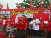 Ribuan Massa Hadiri Senam Sehat PSI di Lapangan Pandean Lamper Kota Semarang