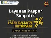 Kanim Wonosobo Gelar Layanan Paspor Simpatik, Sambut Hari Bhakti Ke-74 Imigrasi