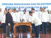 Pengurus KONI Blora 2023-2027 Dilantik, Bupati Minta Pada Porprov Jateng Kedepan 5 Besar