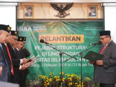 Rektor Unissula Lantik Pejabat Baru
