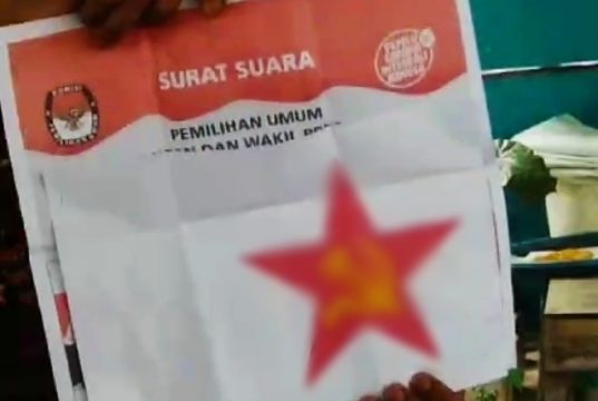 Viral Video Surat Suara Ditempeli Kertas Gambar Palu Arit Gegerkan Warga Kota Semarang