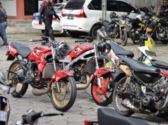 Polresta Surakarta Kandangkan 45 unit Motor Berknalpot Tidak Sesuai Spesifikasi Usai Kampanye di Benteng Vastenburg
