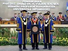 UNDIP Berikan Gelar Profesor Kehormatan Ketua Muda Tata Usaha Negara MA RI