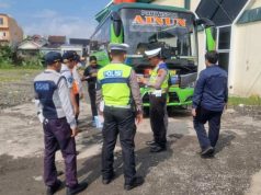 Lakukan Ramp Check, Satlantas Polres Wonosobo Cek 77 Bus Pariwisata