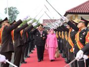 Upacara Pedang Pora Lepas 8 Purnawirawan Polres Kebumen