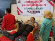 Aksi Donor Darah Polres Batang Berhasil Kumpulkan Ratusan Kantong Darah