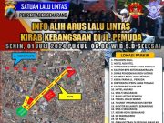 Peringatan Hari Bhayangkara, Arus Lalu Lintas di Jalan Pemuda Semarang Dialihkan