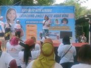 Siap Kampanye, Bacabup Sragen Ajak Senam dan Luncurkan Jingle ‘Bestie Mbak Wina’