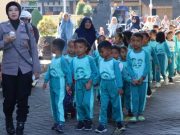 50 Anak PAUD Bhina Sakti Kunjungi Polres Wonosobo