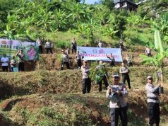 Sambut Hari Bhayangkara, Polres Kudus Gelar Penanaman Pohon Serentak