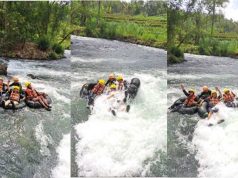 River Tubing Menerjang Jeram Pakai Ban di Sungai Bedegolan
