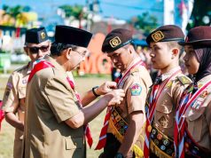 Upacara Peringatan Hari Pramuka Ke-63 di Alun-alun Kota Magelang