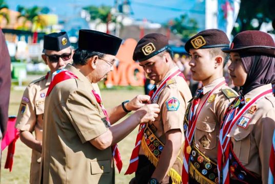 Upacara Peringatan Hari Pramuka Ke-63 di Alun-alun Kota Magelang