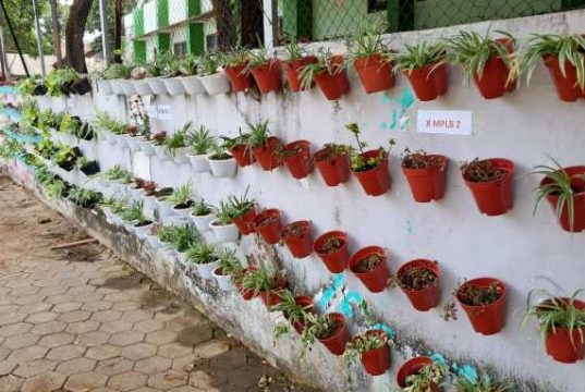Cegah Pemanasan Global, SMKN 3 Jepara Membuat Vertical Garden
