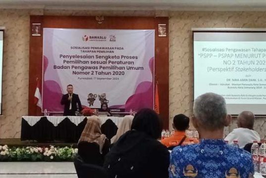 Bawaslu Grobogan Gelar Sosialisasi Penyelesaian Sengketa Proses Pemilihan Kepala Daerah