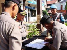 Upacara Penyerahan Jabatan Kapolsek dan Kenaikan Pangkat