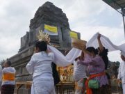 Usai Pemindahan Candi Lumbung, Umat Hindhu Gelar Ritual Taksu Candi Lumbung
