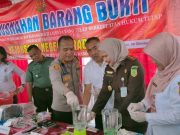 Kejari Sragen Musnahkan Sabu dan 264.000 Batang Rokok Ilegal Tanpa Cukai