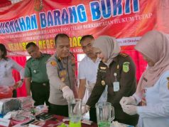 Kejari Sragen Musnahkan Sabu dan 264.000 Batang Rokok Ilegal Tanpa Cukai