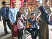 Bakti Kesehatan di Grabag, Kapolresta Magelang Berikan Kursi Roda