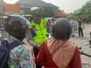 Satlantas Polres Grobogan Sosialisasi Operasi Zebra, Pengendara Tertib Dapat Hadiah