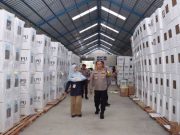 Tinjau Gudang Logistik KPU, Kapolres Kebumen Pastikan Keamanan Pilkada