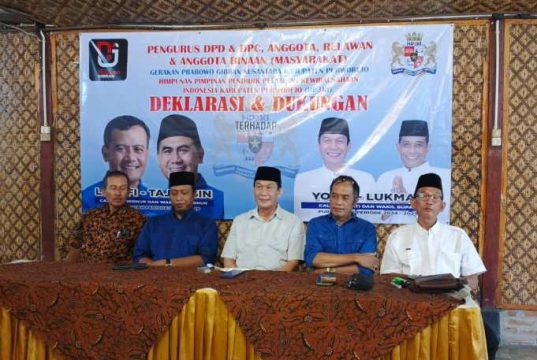 Relawan Prabowo Gibran Deklrarasi Dukung Yophi-Lukman dan Luthfi-Yasin