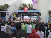 Hujan Deras, Ribuan Massa Tetap Antusias Ikuti Kampanye Hartopo-Wahib