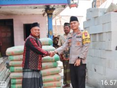 Kapolresta Magelang Sumbang Semen untuk Pembangunan Masjid