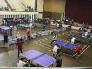 Ketua DPRD hingga Sekda Bertanding di Kejuaraan Tenis Meja HUT Korpri
