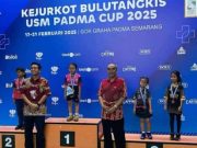 Kejurkot USM-Padma 2025 Berakhir Sukses, PB Arista Juara Umum